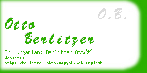 otto berlitzer business card